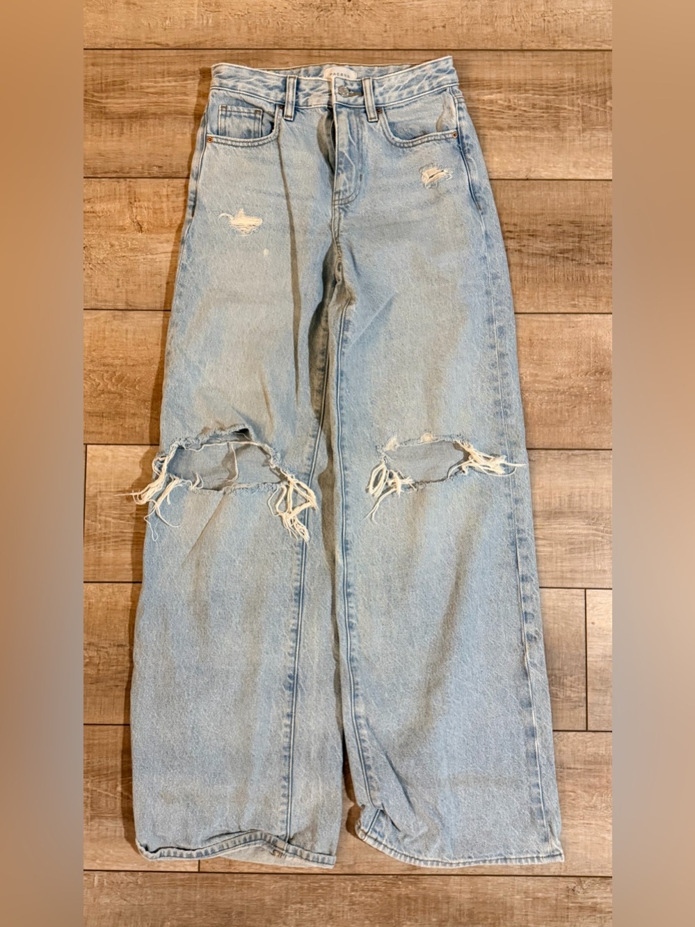 Pacsun Jessie High Rise Baggy Wide Leg Distressed Women's Jeans Size 23